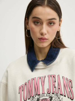náhled Tommy Jeans dámská béžová mikina