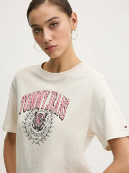 náhled Tommy Jeans dámské béžové tričko