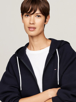 náhled Tommy Hilfiger dámská tmavě modrá mikina na zip