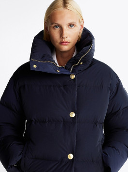 náhled Tommy Hilfiger dámská tmavě modrá péřová bunda