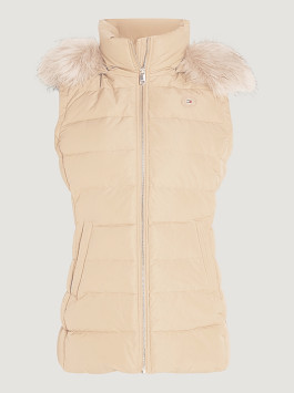 náhled Tommy Hilfiger dámská hnědá péřová vesta