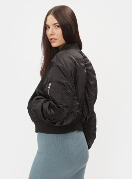 náhled Calvin Klein dámský saténový černý bomber