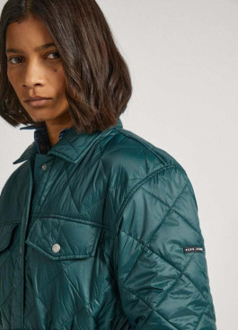 náhled Pepe Jeans dámská zelená prošívaná bunda NASH