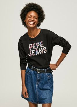 náhled Pepe Jeans dámské černé tričko s potiskem LUNA