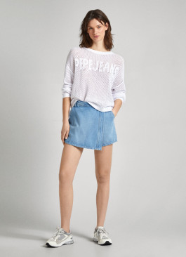 náhled Pepe Jeans dámský bílý svetr GISELE