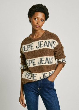 náhled Pepe Jeans dámský hnědý svetr HELMI
