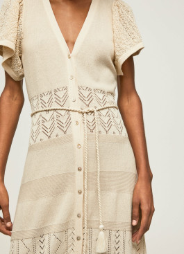 náhled Pepe Jeans dámské béžové FAYE šaty