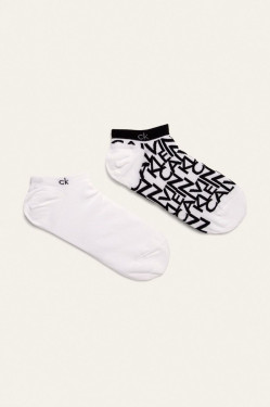 náhled Calvin Klein pánské bílé ponožky 2 pack