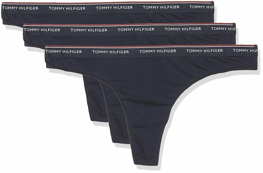 detail Tommy Hilfiger tmavě modré tanga 3pack
