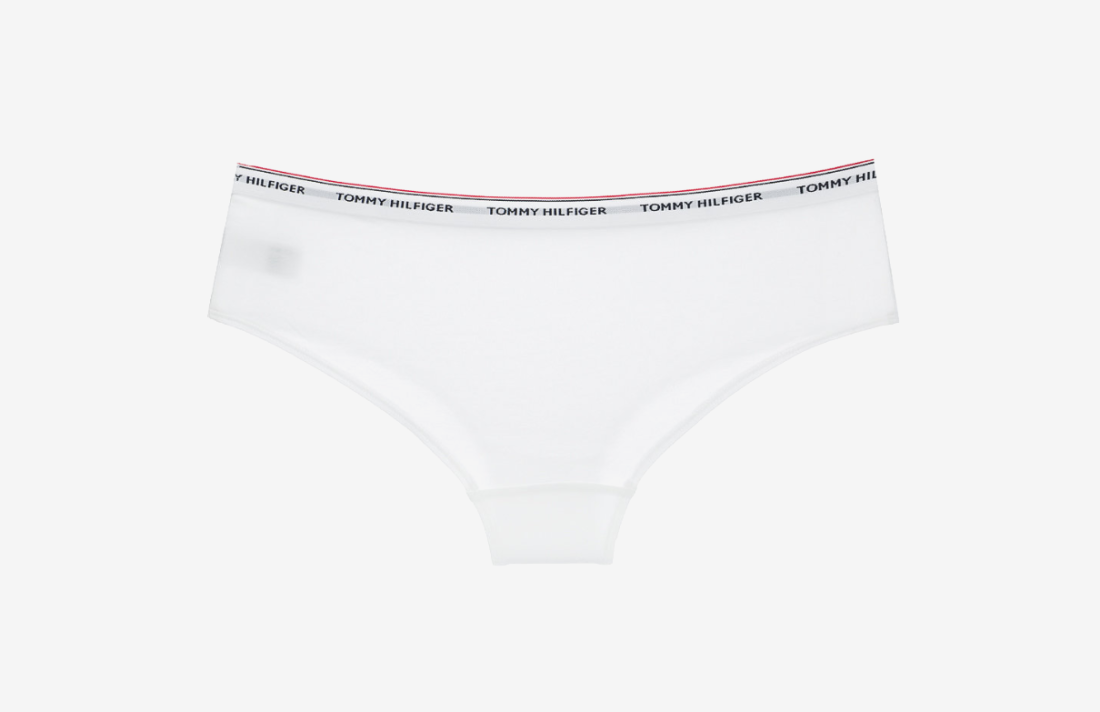 detail Tommy Hilfiger dámské bílé kalhotky 3 pack Essentials