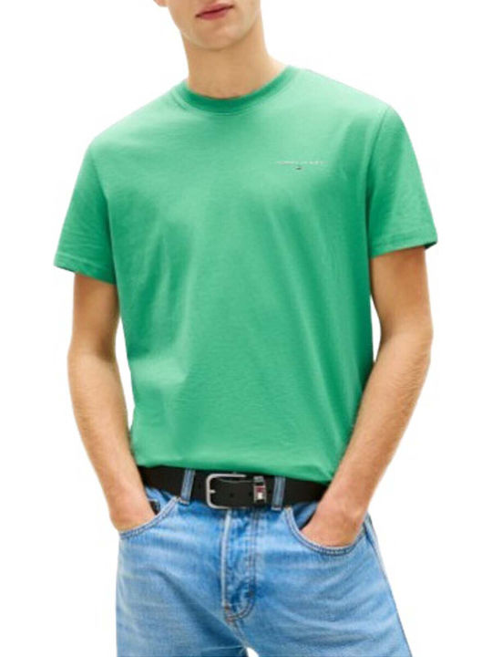 Tommy Jeans pánské zelené tričko