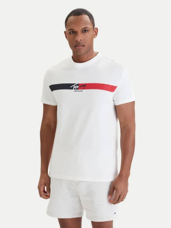 Tommy Jeans pánské bílé tričko