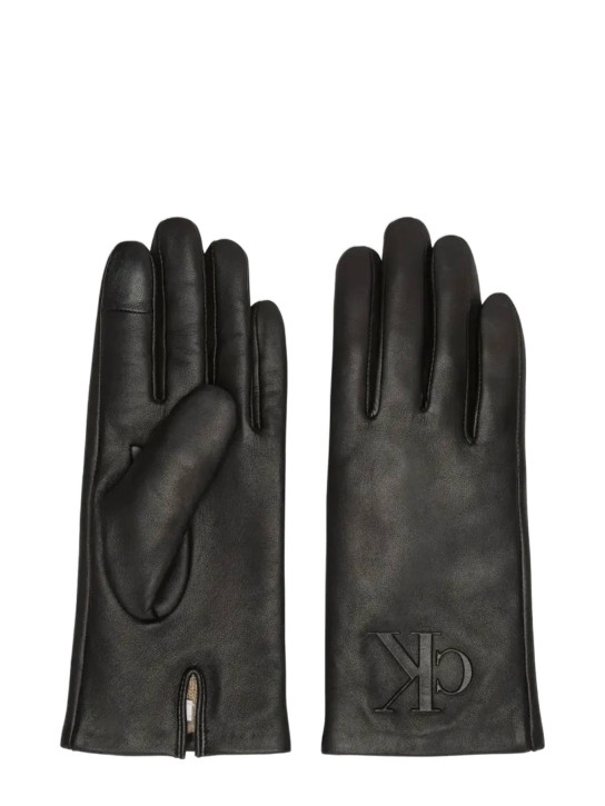 Calvin Klein dámské černé kožené rukavice