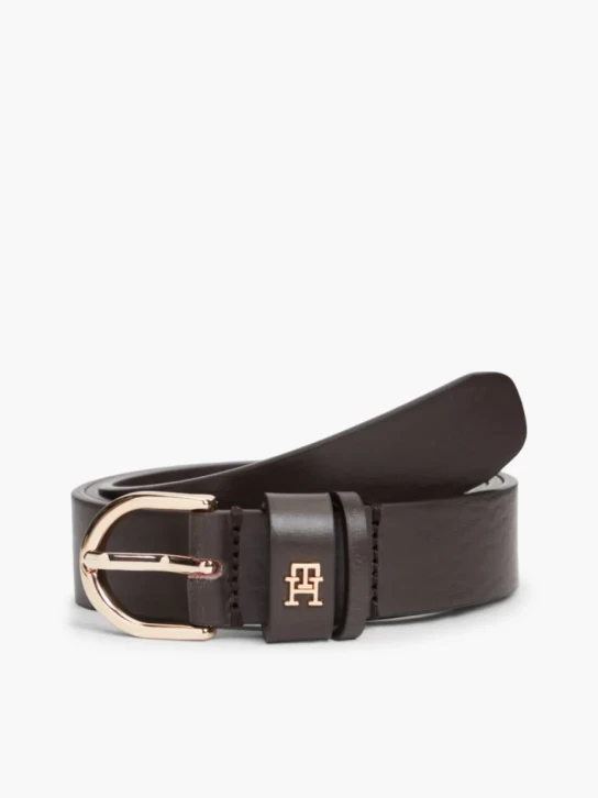 Tommy Hilfiger dámský tmavě hnědý pásek