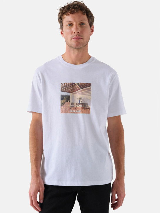 Salsa Jeans pánské bílé tričko