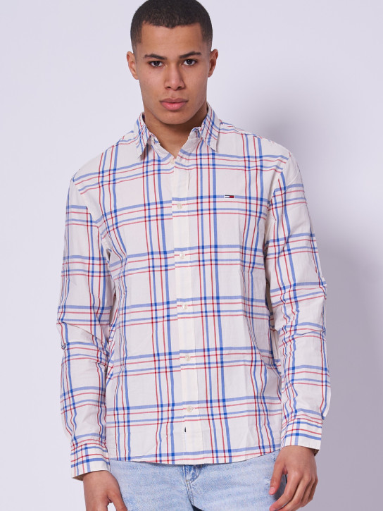 Tommy Jeans pánská bílá košile Poplin