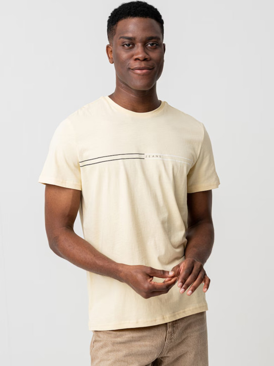 Tommy Jeans pánské žluté tričko