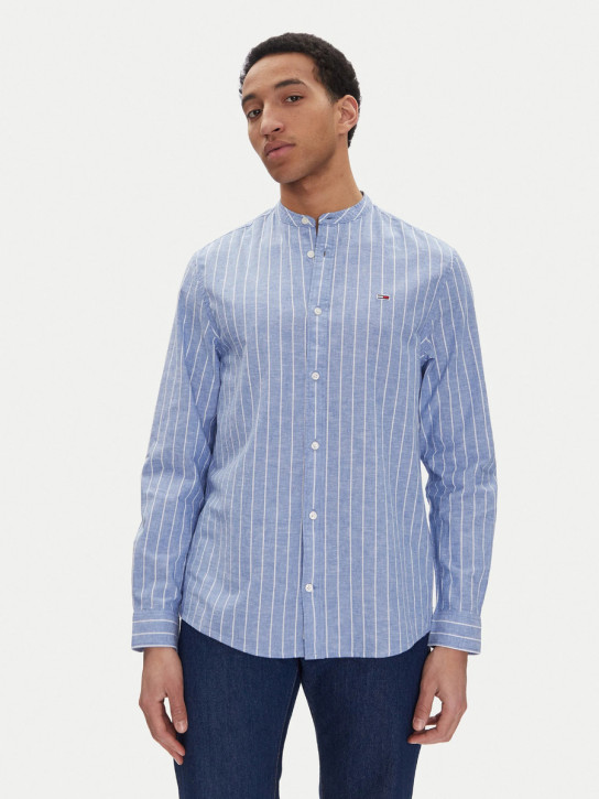 Tommy Jeans pánská modrá košile