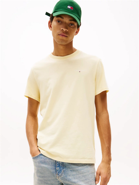 Tommy Jeans pánské žluté tričko