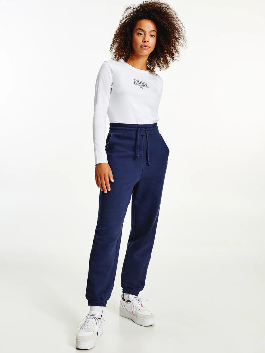 Tommy Jeans dámské bílé triko ESSENTIAL LOGO