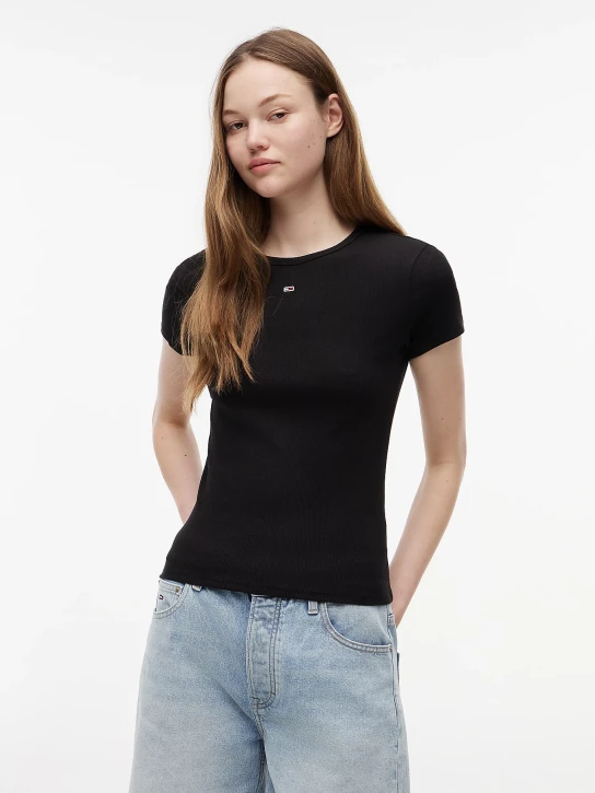 Tommy Jeans dámské černé tričko