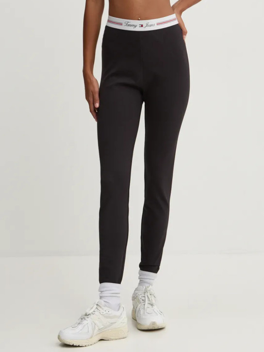 Tommy Jeans dámské černé legíny