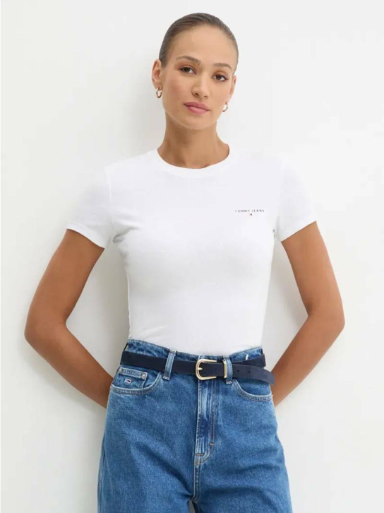 Tommy Jeans dámské bílé tričko