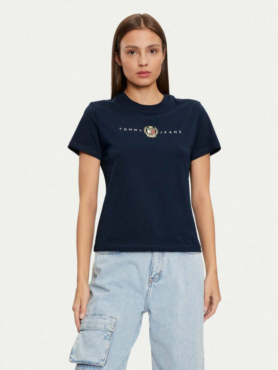Tommy Jeans dámské modré tričko