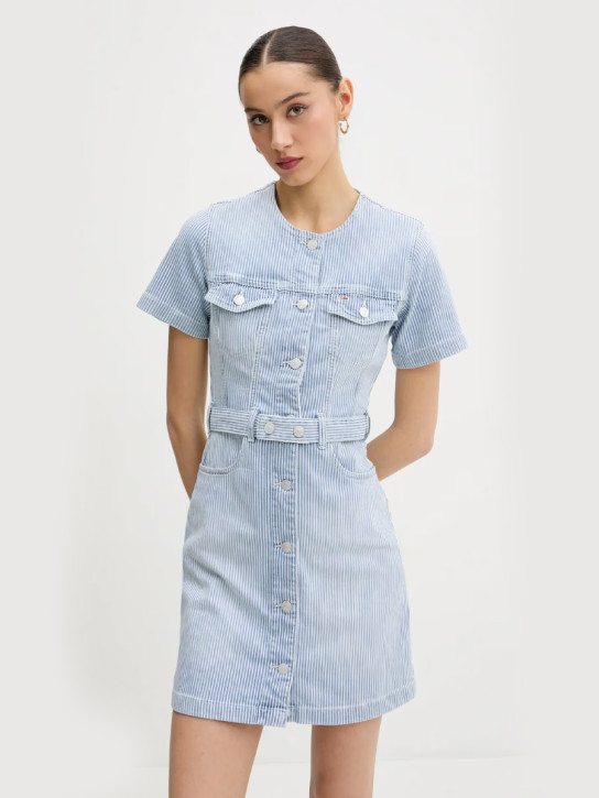 Tommy Jeans dámské modré džínové šaty