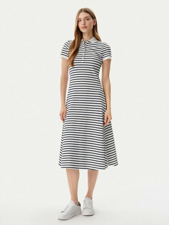 Tommy Jeans dámské pruhované polo šaty