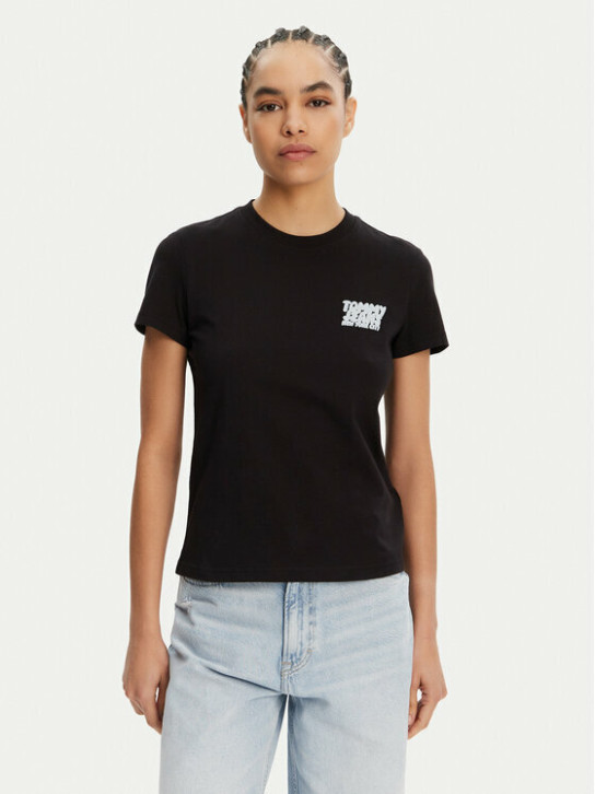 Tommy Jeans dámské černé tričko