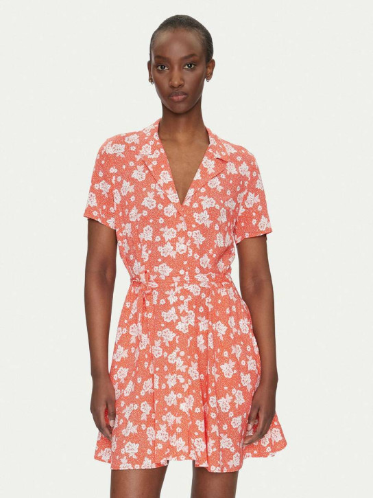 Tommy Jeans dámské oranžové šaty