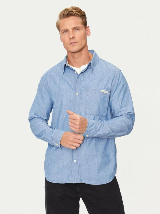 Calvin Klein pánská modrá košile