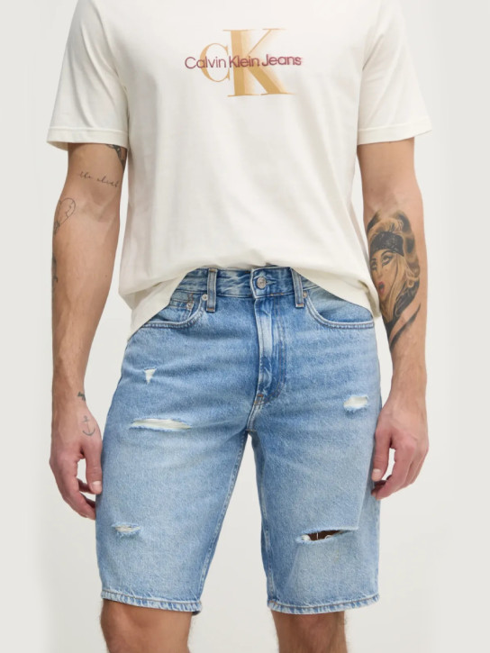 Calvin Klein pánské modré džínové šortky