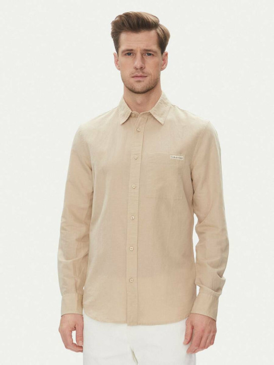 Calvin Klein pánská béžová košile