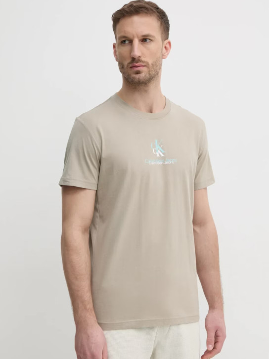 Calvin Klein pánské béžové tričko