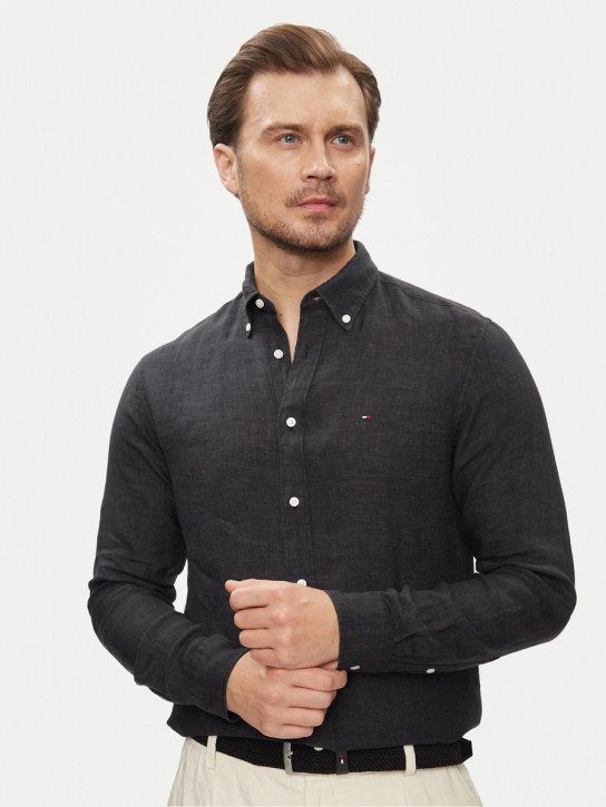 Tommy Hilfiger pánská černá košile