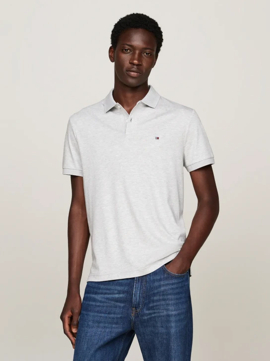Tommy Hilfiger pánské šedé polo tričko