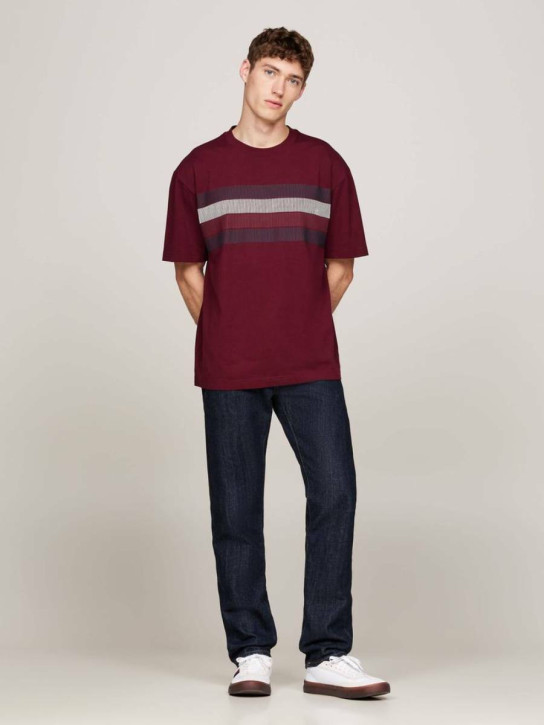 Tommy Hilfiger pánské vínové tričko