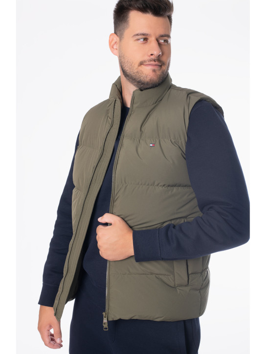 Tommy Hilfiger pánská khaki zelená vesta