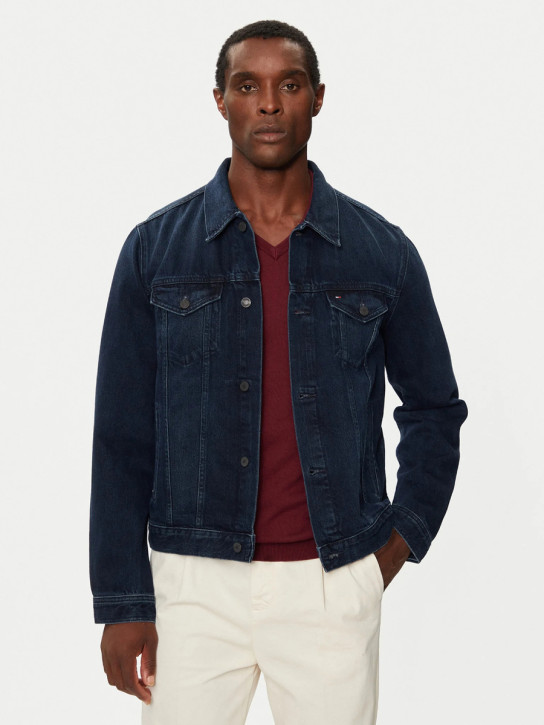 Tommy Hilfiger pánská tmavě modrá džínová bunda