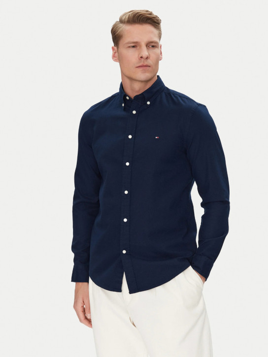 Tommy Hilfiger pánská tmavě modrá košile