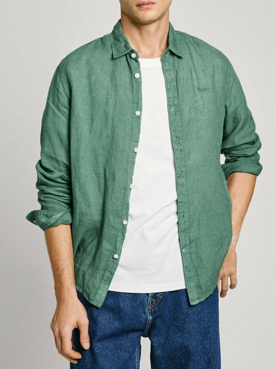 Pepe Jeans pánská zelená košile Arnau