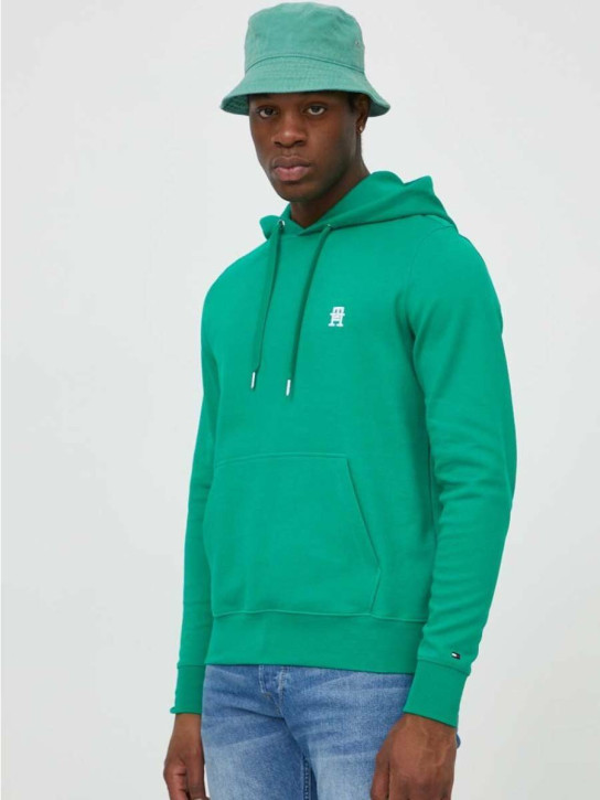 Tommy Hilfiger pánská zelená mikina Monogram