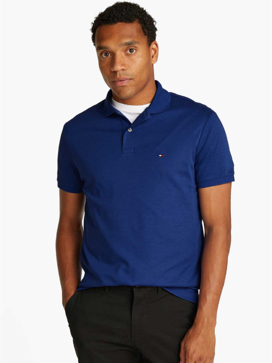 Tommy Hilfiger pánské modré polo tričko