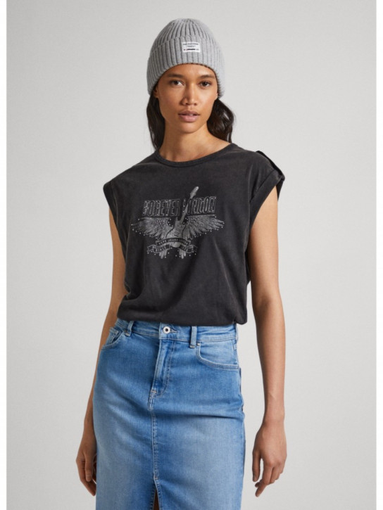 Pepe Jeans dámské šedé tričko