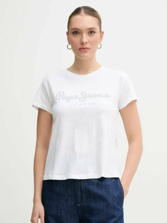 Pepe Jeans dámské bílé tričko