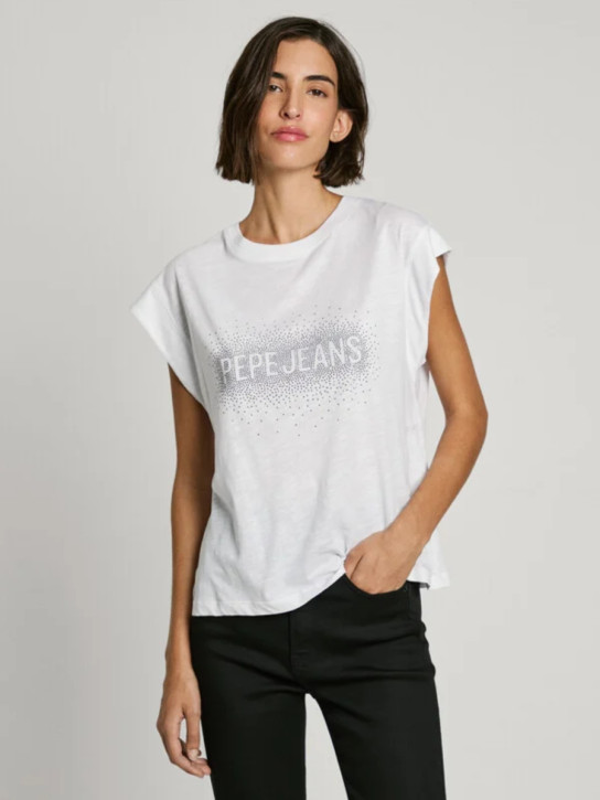 Pepe Jeans dámské bílé tričko