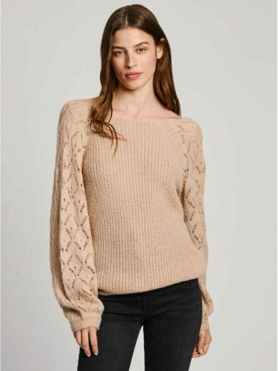 Pepe Jeans dámský béžový svetr