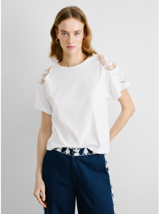 Pepe Jeans dámské bílé tričko